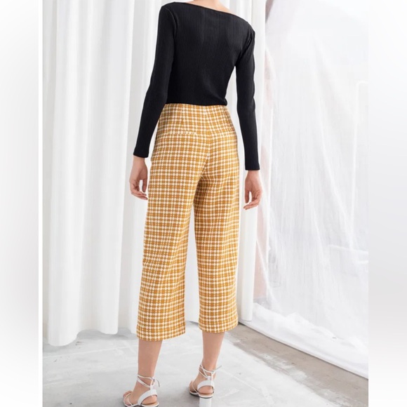 NWOT Paris Atelier & Other Stories Wide Leg Cross Stitch Trousers - Picture 14 of 15